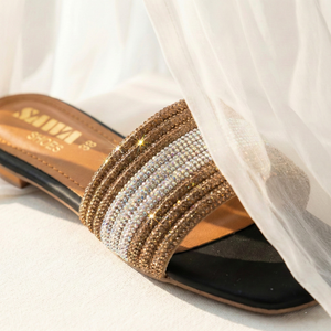 Sandalias SHIMEERING Cómodas Antideslizantes con Adornos 339 BK, Modernas y Elegantes para Verano y Otoño, de Malla y Goma/EVA - Product Image 4