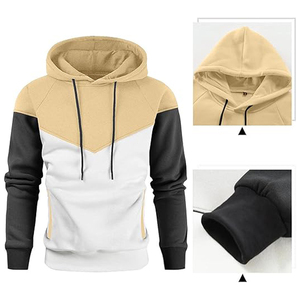 Sudadera con capucha de manga larga para hombre, sudadera de lana suave mezclada informal, Sudadera con capucha con cordones y bolsillo kange - Product Image 3