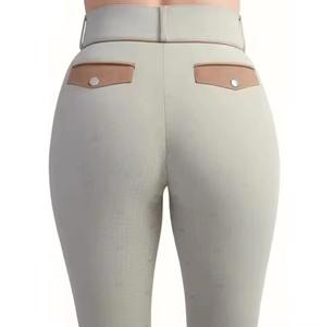 Pantalon d'équitation pour homme avec assise intégrale en silicone, tissu confortable et flexible pour l'entraînement en écurie et en extérieur - Product Image 3