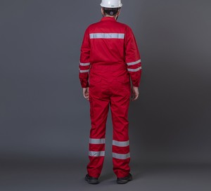 OEM โลโก้ที่กําหนดเองน้ํามันแก๊สเครื่องแบบดับเพลิงชุดกันไฟ Coverall สะท้อนแสงสารหน่วงไฟชุดความปลอดภัย - Product Image 4