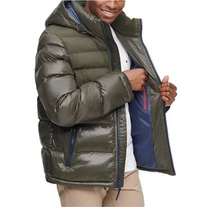 Veste d'hiver matelassée pour homme de haute qualité, col rabattu, logo sur le devant, imperméable, coupe-vent, couleur/taille/logo personnalisable - Product Image 2