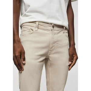 Pantalones vaqueros ajustados de color caqui para hombre, pantalones vaqueros ajustados, pantalones vaqueros de color caqui para hombre, ajustados con cremallera, cierre de botones, pantalones para hombre - Product Image 6