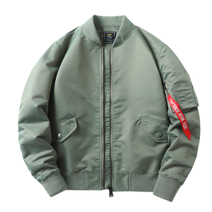 Blouson Bomber Homme en Polyester Tissé Écologique OEM avec Col Montant, Design Réversible, Coupe-Vent et Respirant - Product Image 4