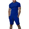 Nueva moda al por mayor camiseta personalizada y pantalones cortos conjunto de hombres precio barato verano hombres Twin Set 2 piezas hombres Jogging conjunto corto