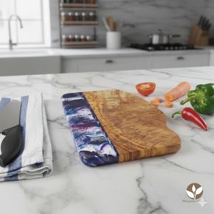 SOLOBEAT Luxury Modern Solid Wood & Resin Handmade <b>Kitchen</b> Cutting Board for <b>Furniture</b> - Product Image 1