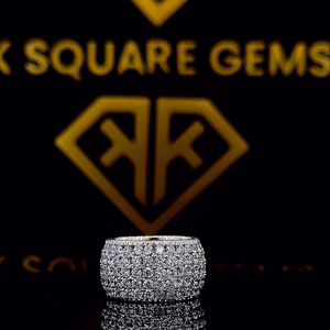 Anillo de Moissanita con Corte Ovalado en Forma de Corazón, Engaste Pavé, Oro Blanco 925, Joyería Iced Eternity Bling para Mujer, Regalo - Product Image 2