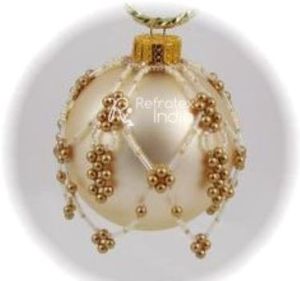 Hot <b>Sale</b> New Design <b>Christmas</b> Beaded Ball Cover for <b>Decorative</b> Looks Bulk Supplier and Manufacture by Refratex India Made in Ind - Product Image 4