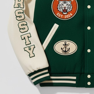 Chaqueta Varsity de Béisbol para Hombre, Estilo Vintage, con Bordado Chenille, Talla Grande, Transpirable, Fabricación Profesional - Product Image 3