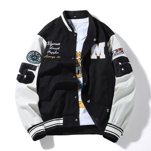 Dernière conception de vestes universitaires amples à la mode Chenille Patches Letterman College Bomber Baseball vestes pour hommes - Product Image 6