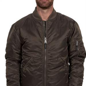 Blouson d'aviateur classique pour homme-Veste durable et élégante avec poignets et ceinture côtelés - Product Image 2