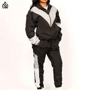 Conjuntos cortavientos de mujer de calidad profesional al por mayor, chándales de mujer de nuevo diseño OEM, conjuntos de ropa deportiva cortavientos - Product Image 6