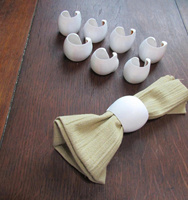 Anillo de Servilleta de Nácar para Decoración de Mesa, Comedor de Lujo, Bodas, Eventos y Decoración del Hogar