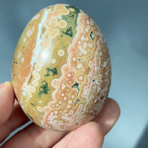 Vente en gros de pierres précieuses naturelles en forme d'œuf de jaspe océanique Style Feng Shui du fabricant de confiance pour la décoration intérieure et l'équilibre énergétique - Product Image 4