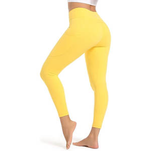 เลกกิ้งโยคะระบายอากาศได้ดีสำหรับผู้หญิงผ้าฝ้ายเอวกลางยืดหยุ่นป้องกันแบคทีเรียเส้นใยไม้ไผ่ออกแบบได้ตามต้องการ - Product Image 2