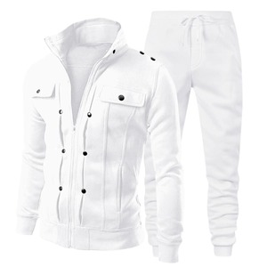 Gran oferta de fábrica, diseño personalizado, chándal de algodón 100% para hombre, ropa de moda informal de talla grande para invierno, chándal sólido para - Product Image 2