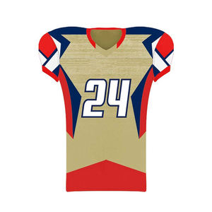 Camiseta de fútbol americano de manga corta transpirable de talla grande mejor fabricante de uniformes Pakistán diferentes colores para el verano - Product Image 2