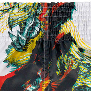 Pantalones cortos de satén Muay Thai con opción de logotipo personalizado y ajuste cómodo para sesiones de gimnasio Pantalones cortos de Muay Thai - Product Image 3