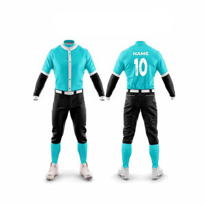 Juegos de uniformes de béisbol de poliéster 100% personalizables para Universidad de talla grande logotipo personalizado estilo Retro antibacteriano secado rápido - Product Image 3