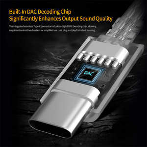 KZ Haute Définition Type C Câble Durable Audio Filaire KZ Type C Double Écouteur Câble Égaliseur Fonction Casque Mise À Niveau Filaire - Product Image 4