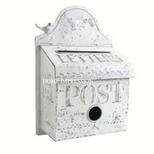 Buzón de correo de metal con acabado plateado Forma redonda Buzón de letras de diseñador hecho a mano Forma personalizada Buzón de correos de diseñador montado en la pared - Product Image 6