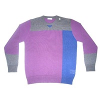 Nouveau Style 2024 mode col rond rayé laine cachemire tricot surdimensionné pull ourlet irrégulier conception femmes pull