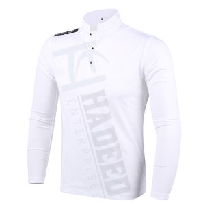 Camiseta de algodón y poliéster para hombre, camisa con estampado de sublimación de manga larga - Product Image 1