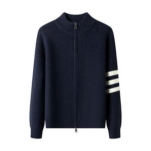 Pull en laine d'hiver standard pour homme JAC22 W2168, logo personnalisé sur le devant, tricot uni, luxe léger, haut de gamme, décontracté, anti-boulochage - Product Image 5