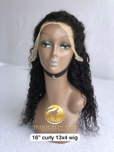 Cuticle Aligned Water Wave Unprocessed Remy Virgin Wholesale Malaysian Human100% Natural Hair Raw Indian Temple Frontal 13x4 <b>Wig</b> - Product Image 4