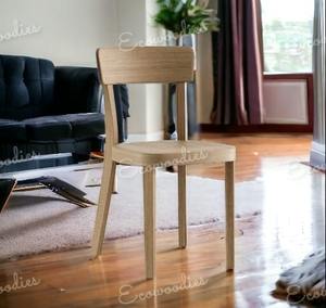 Chaise de salle à manger en bois de loisir tissée avec dossier en bois massif au design original et simple pour hôtel et restaurant, salon et chambre à coucher - Product Image 3