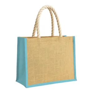 Borsa in Iuta Promozionale Personalizzabile con Soffietto per Merchandising - Product Image 3