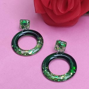 Elegant Handmade Colorful Resin <b>Earrings</b> for Trendy Bohemian Style with Artistic Layered Texture Eco-Friendly Mother's Day Gift - Product Image 2