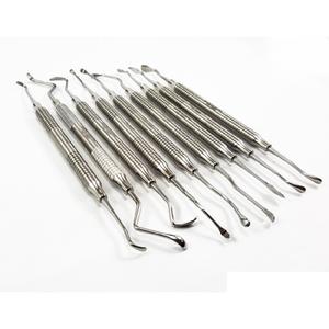Ensemble de curettes pour sinus Ensemble de 9 pièces en acier inoxydable de haute qualité par Life Care Instruments - Product Image 1