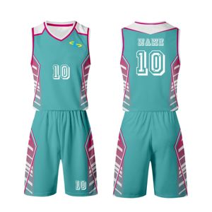 Ensemble de maillots de basket-ball personnalisés de qualité supérieure en gros, 100% polyester, uniformes de basket-ball pour hommes et femmes - Product Image 4