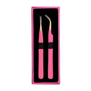 GEMSTONE ENTERPRISES GS-508 Kit de pinces à cils réutilisables en acier inoxydable, personnalisables avec logo, en gros, sous marque privée, durables - Product Image 1
