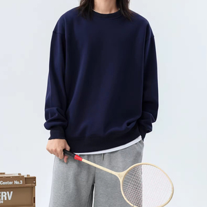 Sudadera lisa de cuello redondo unisex personalizada con logotipo estampado bordado Sudadera de cuello redondo de algodón en blanco de alta calidad para hombre - Product Image 3