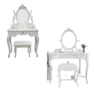 European Design <b>Makeup</b> <b>Vanities</b> With Mirror and Stool Dressing Mirror High Quality Direct Factory - Product Image 2