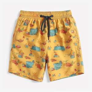 Shorts de Playa Casuales para Hombre, Personalizados con Estampado, 5 Pulgadas de Entrepierna, Cintura Baja, Secado Rápido, Sublimación Sólida, Poliéster Ecológico, OEM - Product Image 1