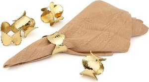 Unique Vintage Shaped Brass Alloy Napkin <b>Rings</b> Exclusive Wedding and Party Table Decor for <b>Indian</b> Christmas - Product Image 4