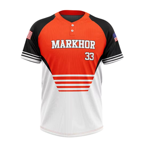 Bajo MOQ Alta calidad Absorbe la humedad Sublimación Jerseys de béisbol Secado rápido Logotipo personalizado Sportwear Teamwear Softball Jerseys - Product Image 3