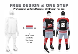 Patch vintage de qualité supérieure brodé uniforme de hockey sur glace pour hommes sublimation imprimé coupe et couture personnalisées maillots de hockey sur glace - Product Image 2