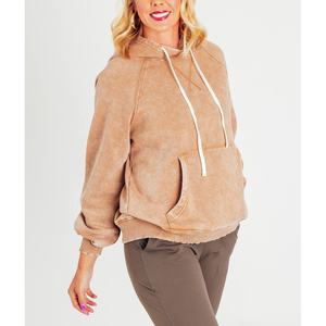 OEM Vente de gros Sweat à capuche en éponge française pour femmes à séchage rapide de luxe Streetwear Grande taille Yoga Top - Product Image 5