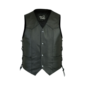 Chaleco Casual de Cuero Genuino para Hombre, Otoño, Transpirable, de Secado Rápido, Ecológico, con Forro de Poliéster, Servicio OEM - Product Image 1