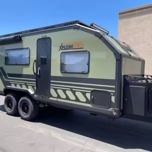 Luxury Mini Off-Road Teardrop Camper Travel Trailer Stainless Steel Kitchen Solar <b>Heater</b> 400KG Lightweight for Outdoor Camping - Product Image 1