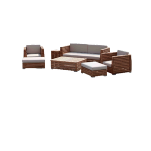 Conjunto de sofá de sala de estar de lujo, sofá con reposabrazos de madera, muebles modernos para Hotel, Villa, sofá seccional, fabricante indonesio - Product Image 1