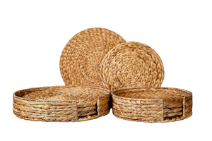 Napperon de table tissé en jacinthe caboteur en jonc de mer en rotin pour matériel de jacinthe d'eau de cuisine pour le dîner vaisselle tapis tissés tampons - Product Image 2