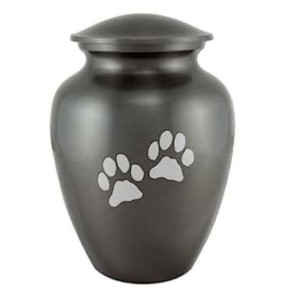 โกศทองเหลืองสำหรับสัตว์เลี้ยงพร้อมดีไซน์พิมพ์อุ้งเท้าและสีเขียว - Product Image 4