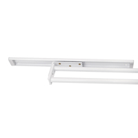 Emuca España Toallero Extensible de Aluminio de 2 Brazos Pintado de Blanco Premium Modelo 7054312
