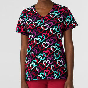 เสื้อสครับสำหรับผู้หญิงเสื้อเครื่องแบบแพทย์ผ้าคอตตอนยืดพิมพ์ลายได้เสื้อคลุมแพทย์สำหรับใช้ในโรงพยาบาล - Product Image 6