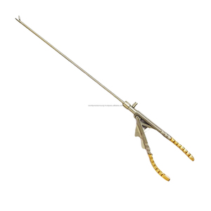 Laparoscopic Needle Holder Forceps Curved Jaw Stainless Steel <b>Electric</b> Re-usable Surgical <b>Instrument</b> ISO13485 Certified CE - Product Image 1