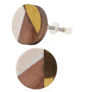 Tricolore commode salle de bain armoire boutons artisanat résine bois laiton tiroir porte tirer poignée exportation qualité cuisine hôtel Villa - Product Image 2